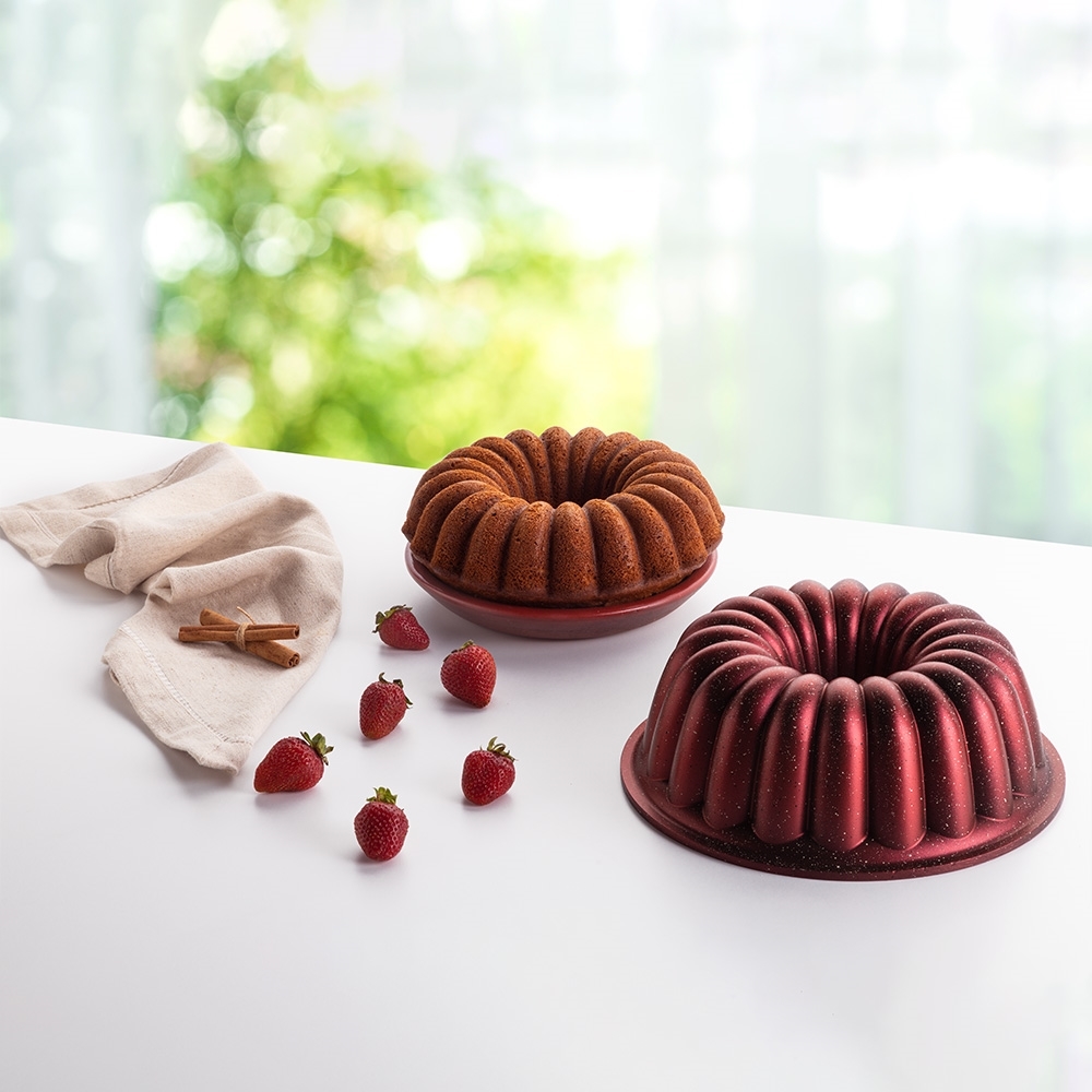 Nehir Açelya Bordo Döküm Kek Kalıbı 26 Cm Akayev