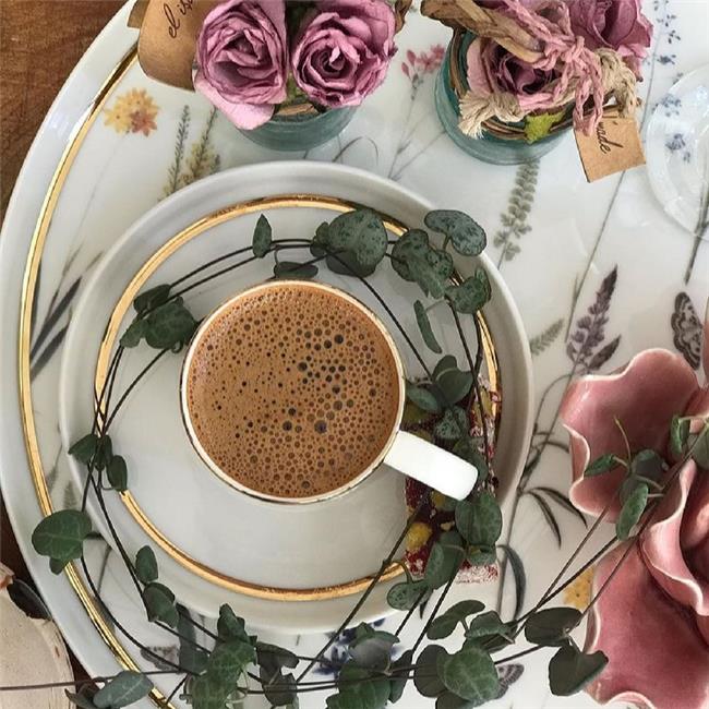 Porland Botanical Tabaklı Kahve Fincanı 80cc Akayev