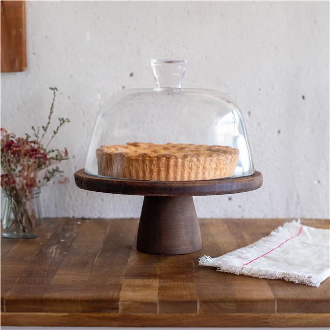 Akayev Ahşap 24 Cm Ayaklı Fanus