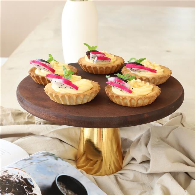 Akayev Ahşap 25 Cm Altın Konik Ayaklı Sunumluk