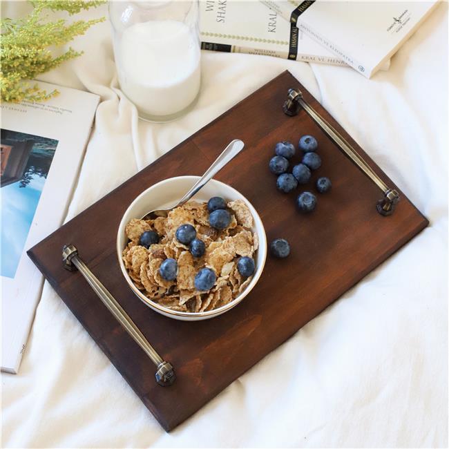 Akayev Ahşap Rustik 30x19 cm Tepsi