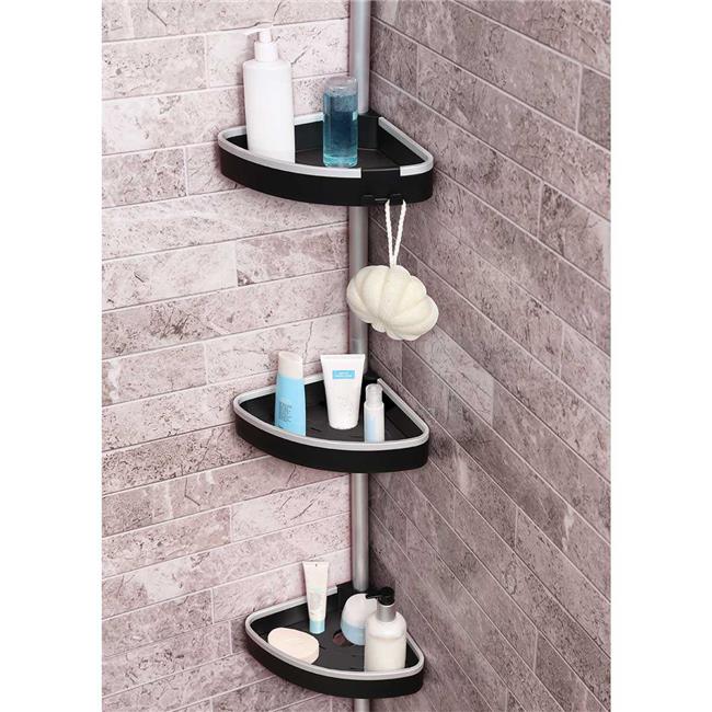 Primanova Venta 3Lü Köşe Rafı Aynasız-Siyah