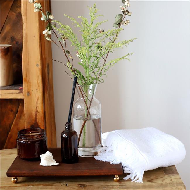 Akayev Ahşap 35x23 Cm Gold Altın Boncuk Ayaklı Sunum Tabağı