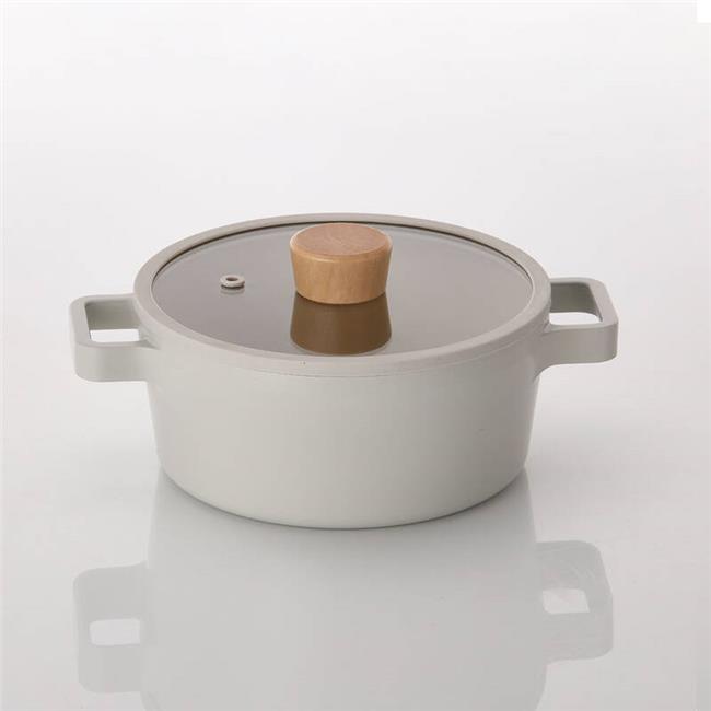 Neoflam Fika Alüminyum Döküm Tencere Cam Kapaklı 18CM Bej