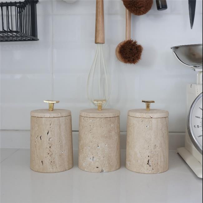 Akayev Mermer Traverten Ela 3lü Baharatlık