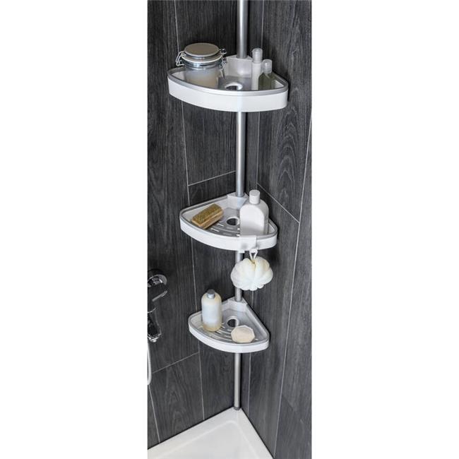 Primanova Venta Banyo Köşe Rafı Paslanmaz Aluminyum Borular - Beyaz