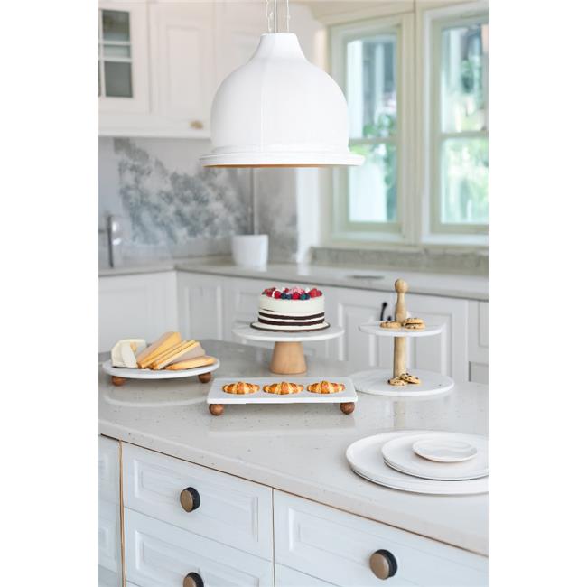 Akayev Mermer 4'lü Çeyizlik Sunum Tabak Seti