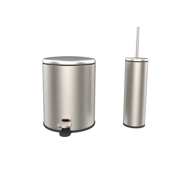 Primanova Cigo Banyo Çöp Kovası Tuvalet Fırçası 2'Li Mat Krom