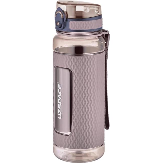 Uzspace 800ml Tritan Su Matarası Silikon Korumalı Kaydırmaz Gövde Kahverengi