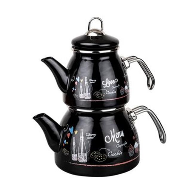 Tantitoni Love Menu Emaye Çaydanlık Takımı 980ml/2200ml