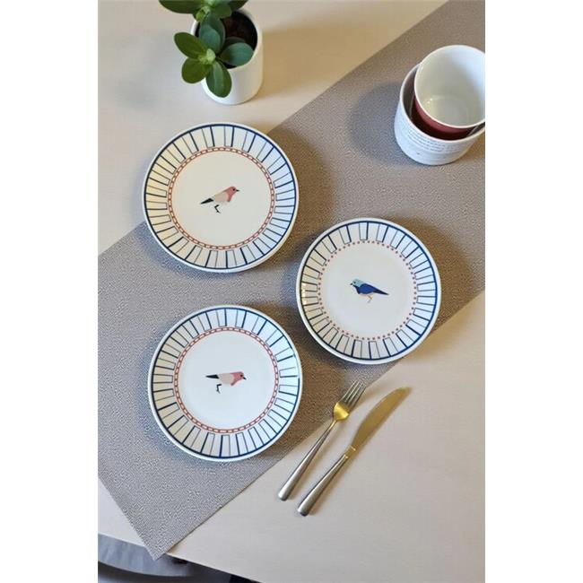 Akayev Porselen Birdy 6'lı Pasta Takımı