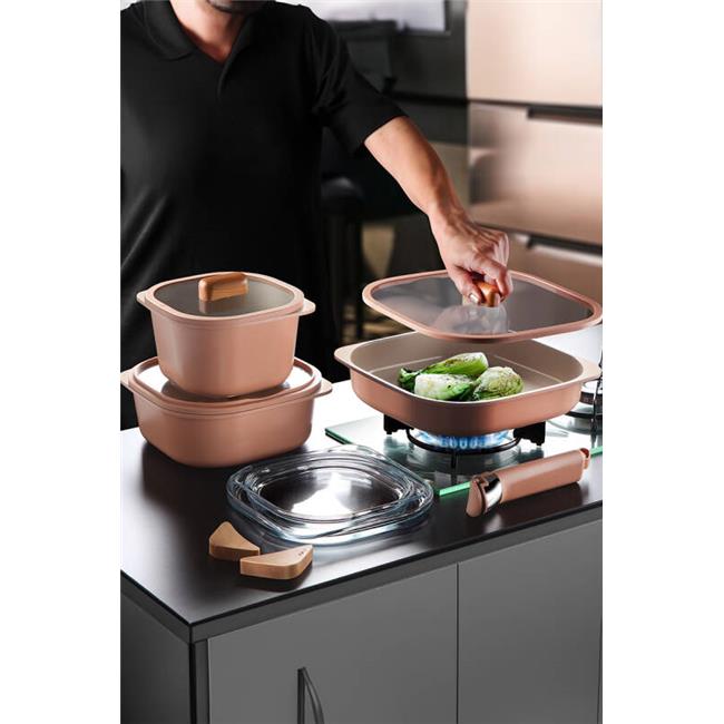 Neoflam Fika Comfort Terracota Tencere ve Tava Seti 10 Parça