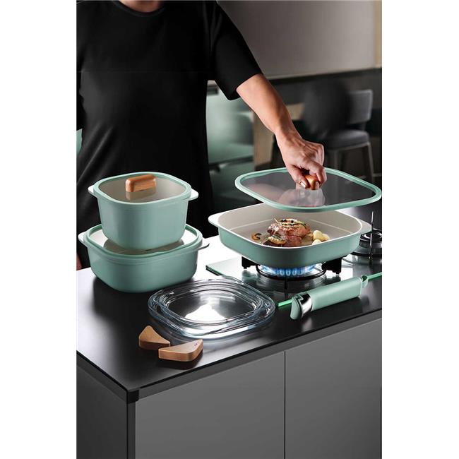 Neoflam Fika Comfort Yeşil Tencere ve Tava Seti 10 Parça