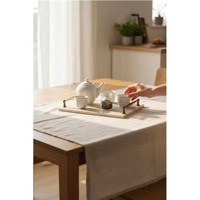 Akayev Traverten Rustik 30x20 cm Tepsi